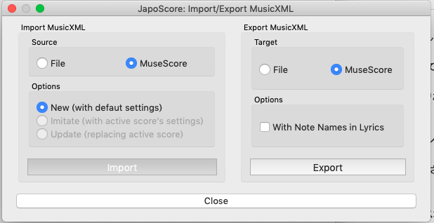 how to export musescore to musicxml